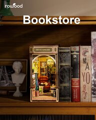 3D konstruktor minimaja Robotime Bookstore, 194-osaline hind ja info | Klotsid ja konstruktorid | kaup24.ee