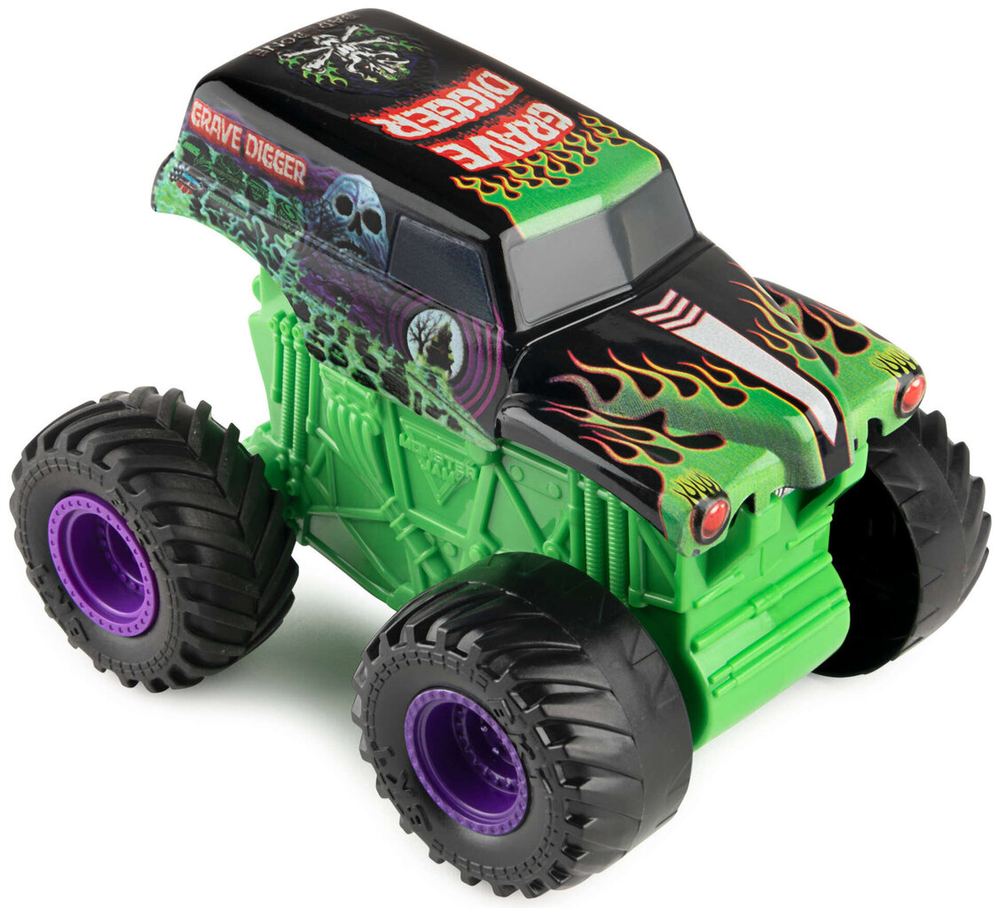 Pojazd Monster Jam 1:43 Grave Digger click & flip hind ja info | Poiste mänguasjad | kaup24.ee