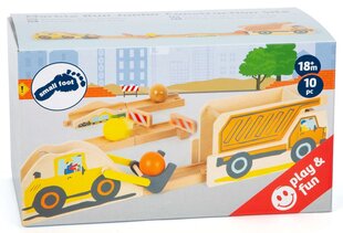Puidust palliväljaku ehitussõidukid hind ja info | Imikute mänguasjad | kaup24.ee
