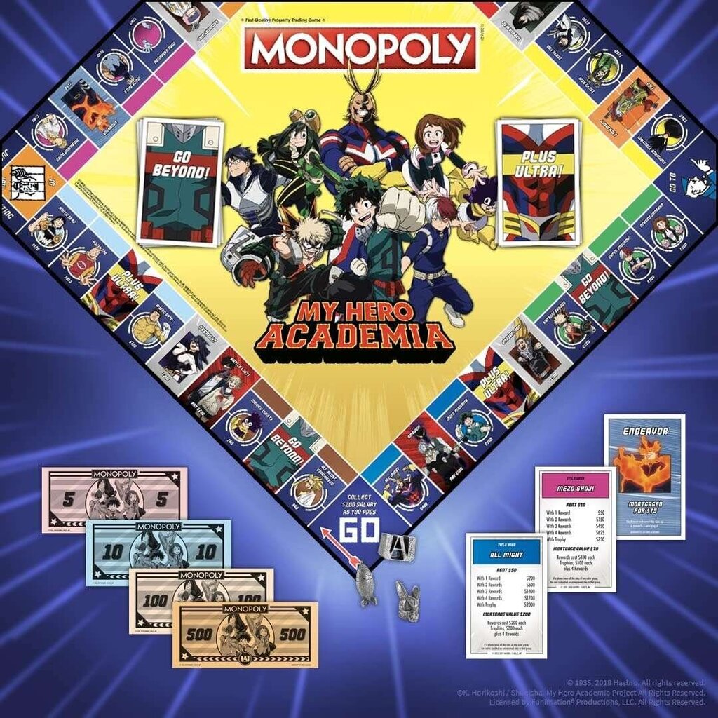 Lauamäng Monopoly My Hero Academia anime Ingliskeelne versioon цена |  kaup24.ee