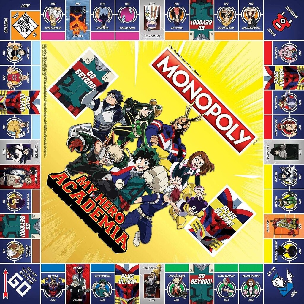 Lauamäng Monopoly My Hero Academia anime Ingliskeelne versioon цена |  kaup24.ee