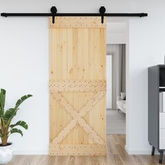 vidaXL uks, 95 x 210 cm, männipuit цена и информация | Внутренние двери | kaup24.ee