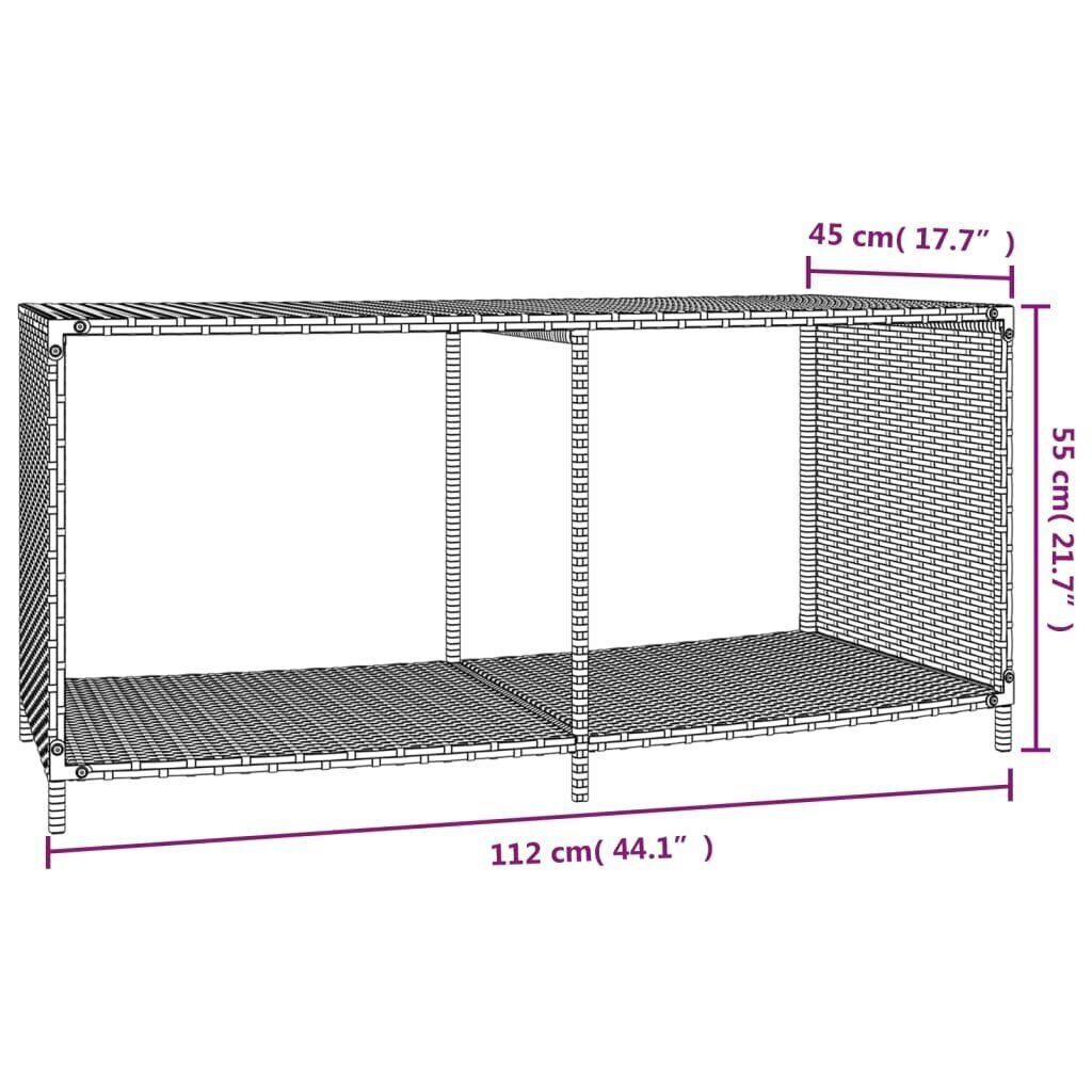 vidaXL hoiuriiulid 2 tk, hall, polürotang hind ja info | Basseinitehnika | kaup24.ee