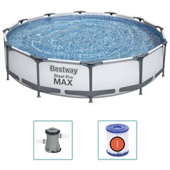 Каркасный бассейн Bestway Steel Pro MAX 366x76 см, с фильтром цена и информация | Бассейны | kaup24.ee