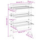 vidaXL ratastega pesukuivatusrest, 89 x 64 x 129 cm, alumiinium цена и информация | Pesukuivatusrestid ja aksessuaarid | kaup24.ee