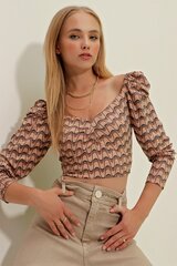 Naiste pluus, pruun hind ja info | Naiste pluusid, särgid | kaup24.ee