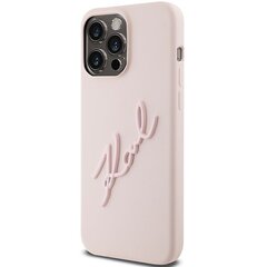 Karl Lagerfeld KLHCP15LSKSBMCP iPhone 15 Pro 6.1" różowy|pink hardcase Silicone Karl Script цена и информация | Чехлы для телефонов | kaup24.ee