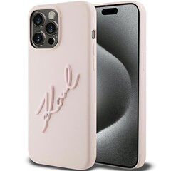 Karl Lagerfeld KLHCP15LSMHCNPP iPhone 15 Pro 6.1" różowy|pink Silicone Choupette Metal Pin цена и информация | Чехлы для телефонов | kaup24.ee