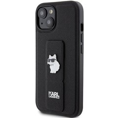 Karl Lagerfeld KLHCP15MSMHKNPK iPhone 15 Plus 6.7" czarny|black Silicone Ikonik Metal Pin цена и информация | Чехлы для телефонов | kaup24.ee