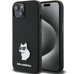 Karl Lagerfeld KLHCP15MSMHCNPK iPhone 15 Plus 6.7" czarny|black Silicone Choupette Metal Pin цена и информация | Чехлы для телефонов | kaup24.ee