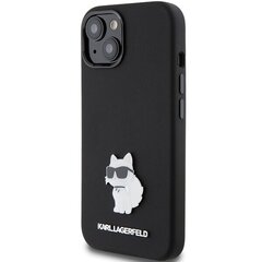 Karl Lagerfeld KLHCP15MSMHCNPK iPhone 15 Plus 6.7" czarny|black Silicone Choupette Metal Pin цена и информация | Чехлы для телефонов | kaup24.ee