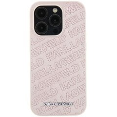 Karl Lagerfeld Saffiano Grip Stand Metal Logo Case for iPhone 15 Black цена и информация | Чехлы для телефонов | kaup24.ee