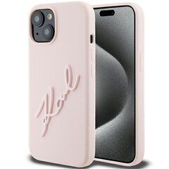Karl Lagerfeld KLHCP15SSMHCNPP iPhone 15 6.1" różowy|pink Silicone Choupette Metal Pin цена и информация | Чехлы для телефонов | kaup24.ee