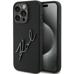 Karl Lagerfeld KLHCP15XSKSBMCK iPhone 15 Pro Max 6.7" czarny|black hardcase Silicone Karl Script цена и информация | Чехлы для телефонов | kaup24.ee