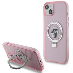 Karl Lagerfeld KLHMP15MHMRSKCP iPhone 15 Plus 6.7" różowy|pink hardcase Ring Stand Karl&Choupettte MagSafe цена и информация | Чехлы для телефонов | kaup24.ee