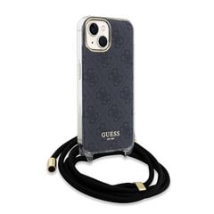 Guess IML 4G Printed Crossbody Case for iPhone 15 Black цена и информация | Чехлы для телефонов | kaup24.ee