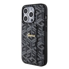 Guess PU Grip Stand G Cube Case for iPhone 15 Pro Max Black цена и информация | Чехлы для телефонов | kaup24.ee