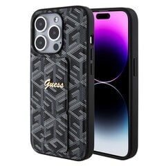 Guess IML 4G Printed Crossbody Case for iPhone 15 Pro Max Black цена и информация | Чехлы для телефонов | kaup24.ee