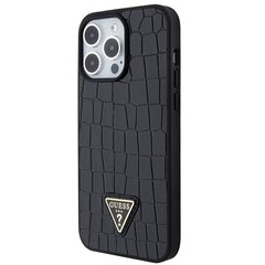 Guess GUHCP15XPCRTHCK iPhone 15 Pro Max 6.7" czarny|black hardcase Croco Triangle Metal Logo цена и информация | Чехлы для телефонов | kaup24.ee