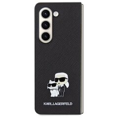 Karl Lagerfeld KLHCZFD5SAPKINPK Z Fold5 F946 hardcase czarny|black Saffiano Monogram Ikonik Pin цена и информация | Чехлы для телефонов | kaup24.ee