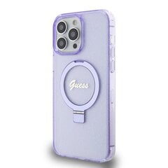 Guess IML Ring Stand Glitter MagSafe Case for iPhone 15 Pro Max Purple цена и информация | Чехлы для телефонов | kaup24.ee