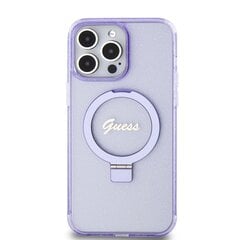 Guess IML Ring Stand Glitter MagSafe Case for iPhone 15 Pro Max Purple цена и информация | Чехлы для телефонов | kaup24.ee