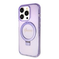 Guess IML Ring Stand Glitter MagSafe Case for iPhone 15 Pro Pink цена и информация | Чехлы для телефонов | kaup24.ee