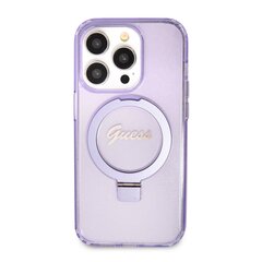 Guess IML Ring Stand Glitter MagSafe Case for iPhone 15 Pro Purple цена и информация | Чехлы для телефонов | kaup24.ee