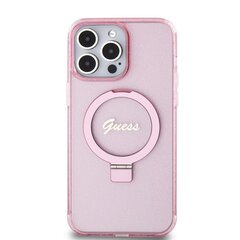 Guess IML Ring Stand Glitter MagSafe Case for iPhone 15 Pro Max Pink цена и информация | Чехлы для телефонов | kaup24.ee