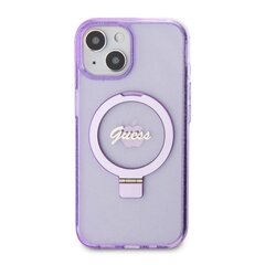 Guess IML Ring Stand Glitter MagSafe Case for iPhone 15 Plus Purple цена и информация | Чехлы для телефонов | kaup24.ee