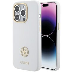 Guess GUHCP15LM4DGPH iPhone 15 Pro 6.1" biały|white hardcase Silicone Logo Strass 4G цена и информация | Чехлы для телефонов | kaup24.ee