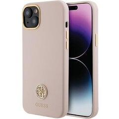 Guess GUHCP15M4DGPP iPhone 15 Plus 6.7" jasnoróżowy|pink hardcase Silicone Logo Strass 4G цена и информация | Чехлы для телефонов | kaup24.ee