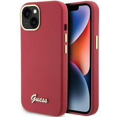 Guess GUHCP15SSMBSLM iPhone 15 6.1" magenta hardcase Silicone Script Metal Logo & Frame цена и информация | Чехлы для телефонов | kaup24.ee