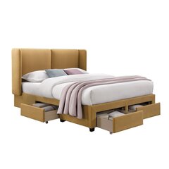 Кровать SUGI с матрасом HARMONY TOP 160x200см, желтый цена и информация | Кровати | kaup24.ee
