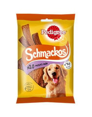 Pedigree Schmackos Multi Mix koos lihaga, 144gx9 цена и информация | Лакомства для собак | kaup24.ee