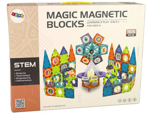 MAGIC MAGNETIC BLOCKS Магнитные строительные блоки, 155 шт. цена и информация | Конструкторы и кубики | kaup24.ee
