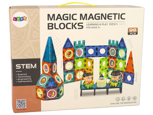 MAGIC MAGNETIC BLOCKS Магнитные строительные блоки, 98 шт. цена и информация | Конструкторы и кубики | kaup24.ee