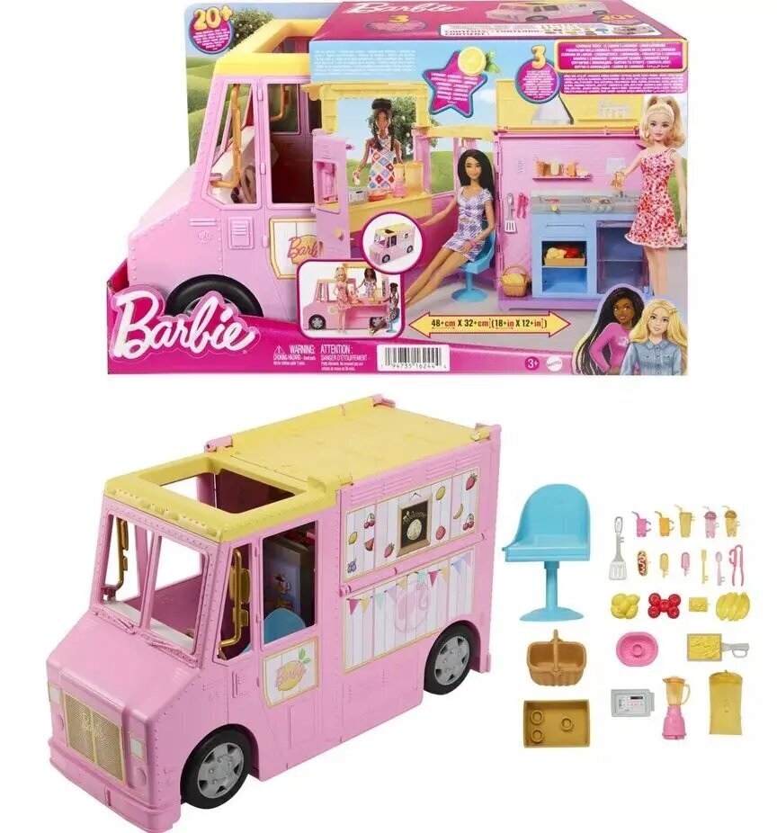 Auto Mattel Barbie Lemonade Truc HPL71 цена и информация | Tüdrukute mänguasjad | kaup24.ee