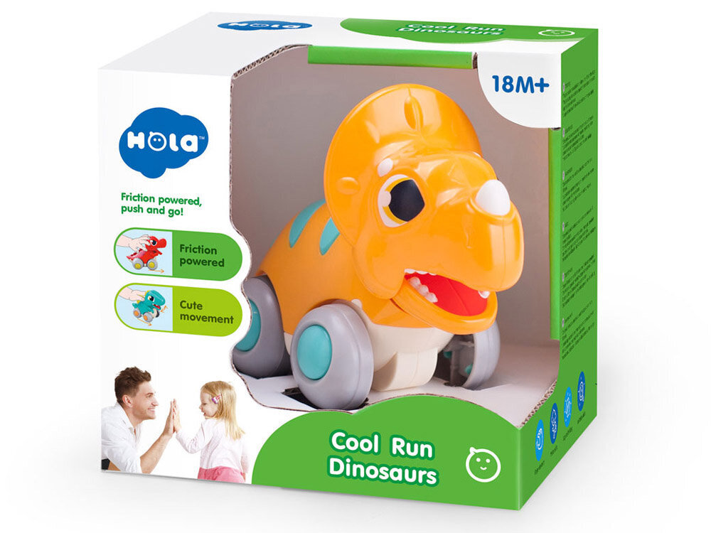Dinosaurus ratastel, Triceratops hind ja info | Imikute mänguasjad | kaup24.ee
