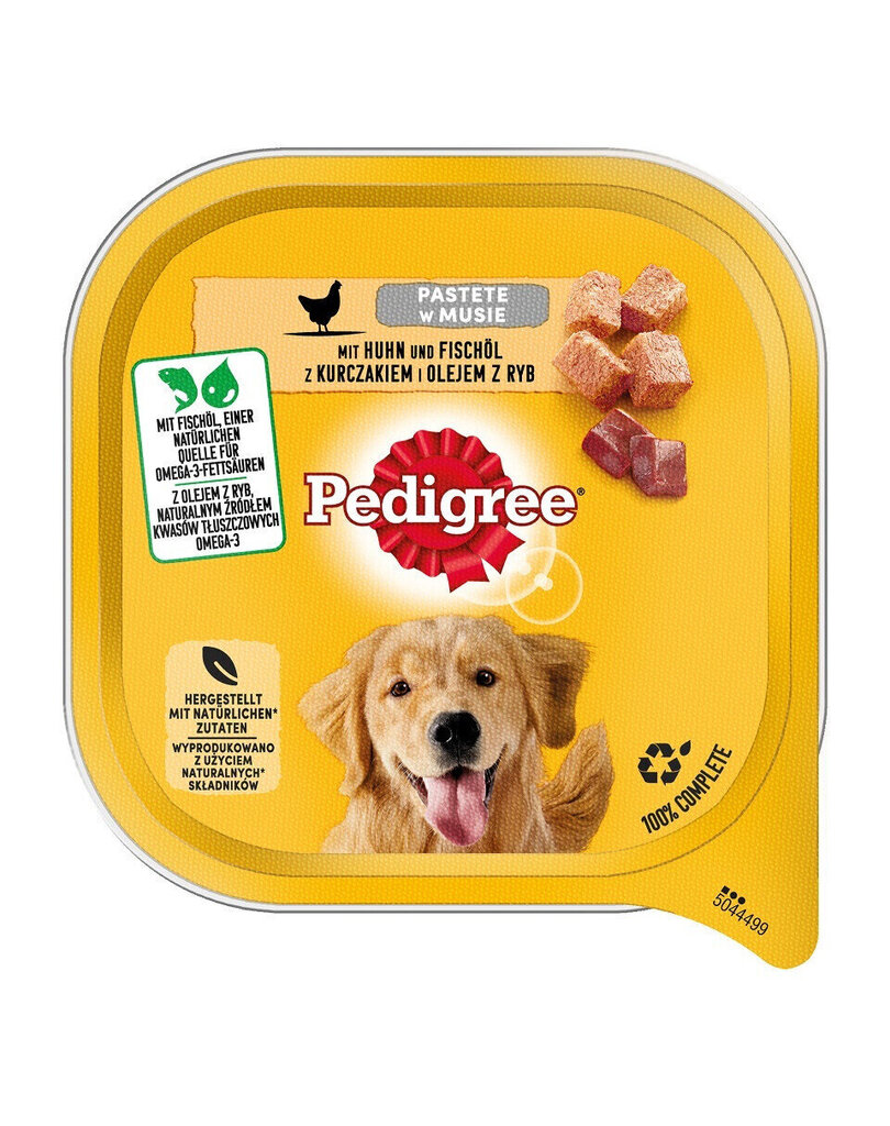 Pedigree Adult koos kana ja kalaõliga, 10x300 g цена и информация | Konservid koertele | kaup24.ee