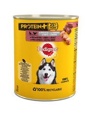 Корм Pedigree Adult Protein+ для взрослых собак с дичью и птицей, 12х800 г цена и информация | Консервы для собак | kaup24.ee