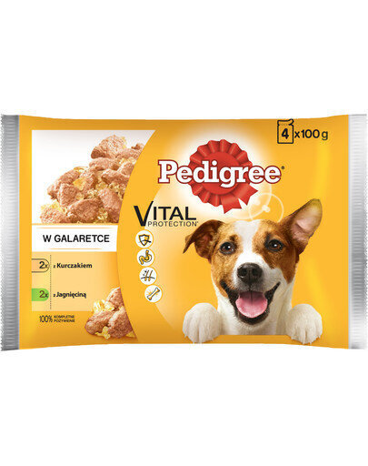 Pedigree Vital Protection koos lambaliha ja kanaga, 52x100 g цена и информация | Konservid koertele | kaup24.ee