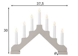 Светящееся рождественское украшение «Подсвечник» цена и информация | Рождественские украшения | kaup24.ee