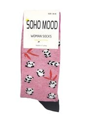 Sokid unisex Soho Mood Panda, roosa hind ja info | Naiste sokid | kaup24.ee