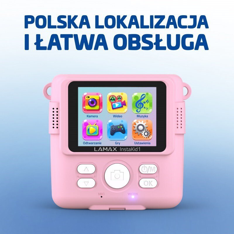Lamax InstaKid1 Pink hind ja info | Kiirpildikaamerad | kaup24.ee
