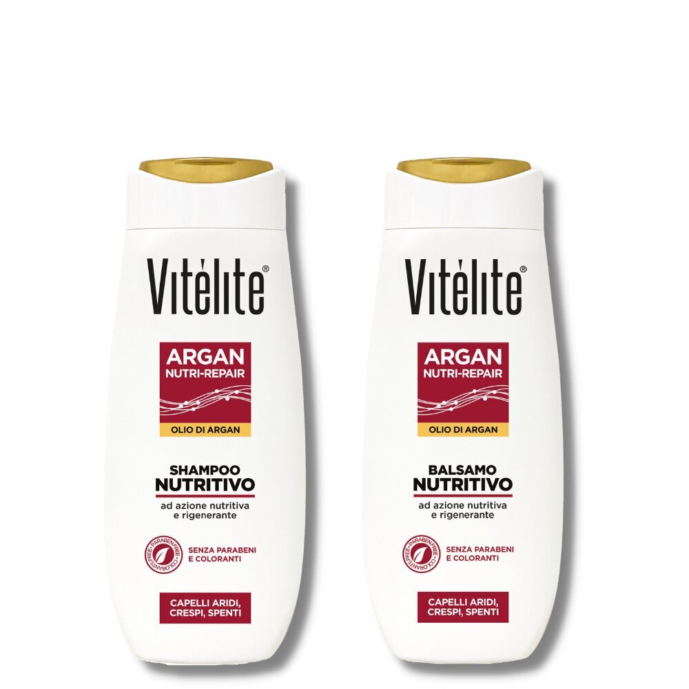 Juuksešampooni ja -palsami komplekt koos argaaniaga Vitelite Argan komplekt 2 tk. 250 ml + 250 ml цена и информация | Šampoonid | kaup24.ee