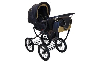 Jalutuskäru Isabell Baby Fashion 3in1 Black - Gold цена и информация | Коляски | kaup24.ee