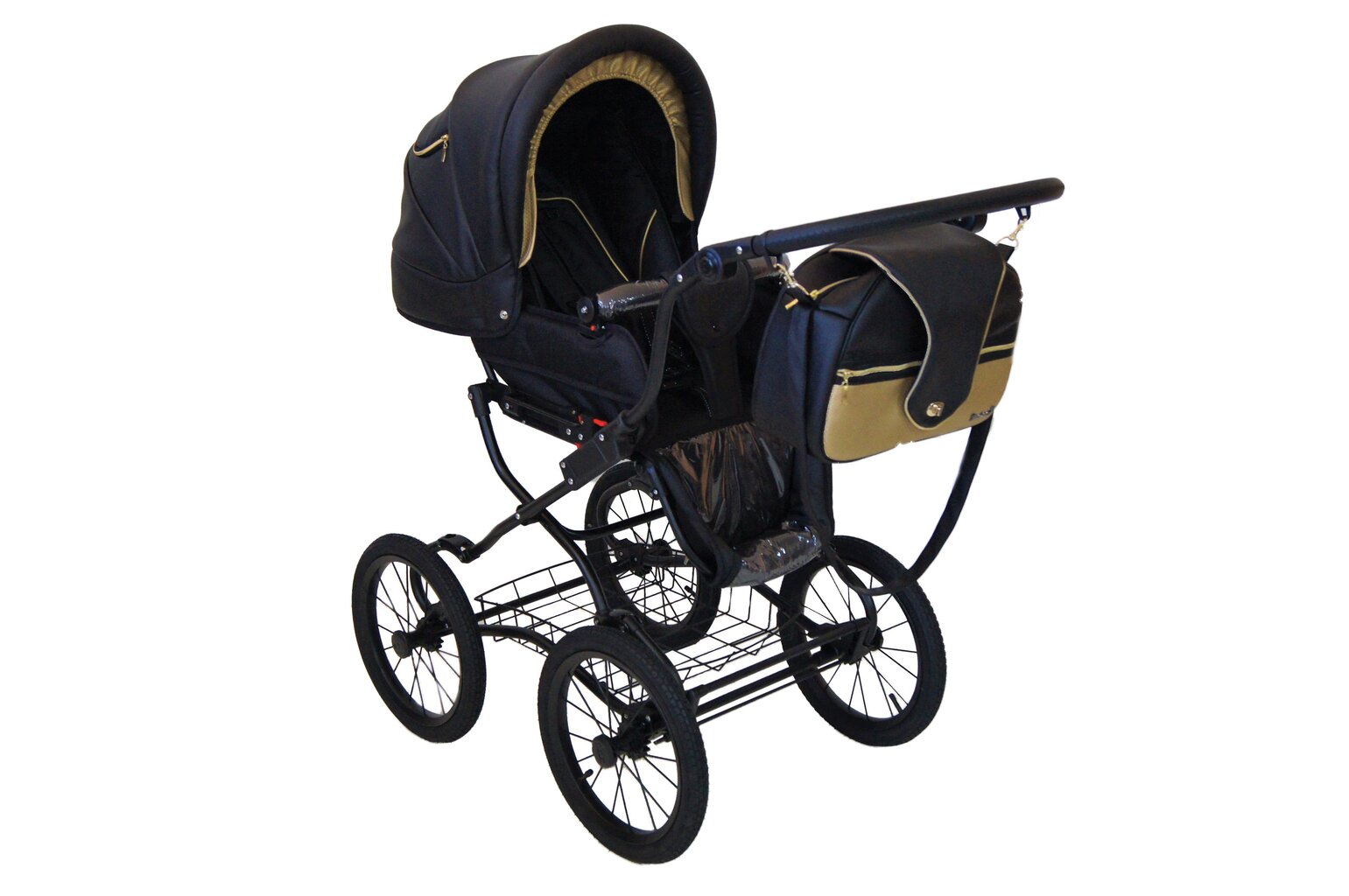 Jalutuskäru Isabell Baby Fashion 3in1 Black - Gold hind ja info | Vankrid, jalutuskärud | kaup24.ee