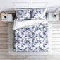 Puuvilla voodipesu komplekt 160x200 cm - tumesinised lilled toote poola toode hind ja info | Voodipesu | kaup24.ee