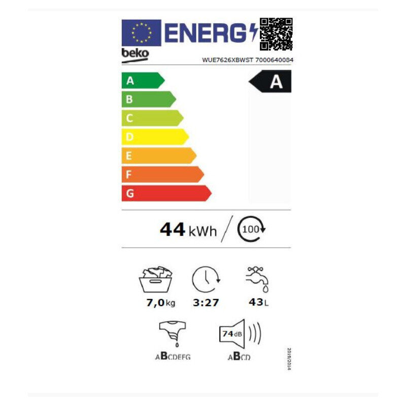 Beko WUE7626XBWST hind ja info | Pesumasinad | kaup24.ee